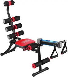 Total Body Gym Machine, Abs & Core Workout Equipment, Twister Exercise Trainer Fitness Equipment at Home with Rowing Machine
