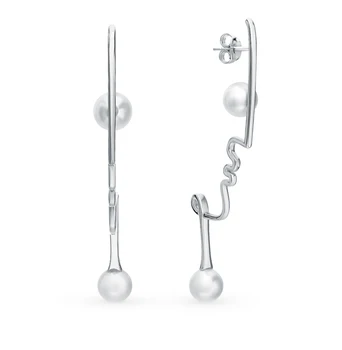 

Silver earrings with pearls sunlight sample 925