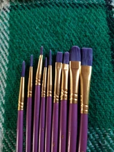 Juego de 6/10 Uds. De pinceles para pintar acuarela, pluma de pintura Gouache, mango de madera de nailon, juego de pinceles de pintura, suministros de arte para dibujar