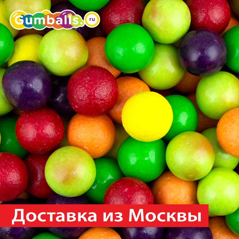 Жев. резинка RUSGUM Взрывной фрукт 24 мм, 180...