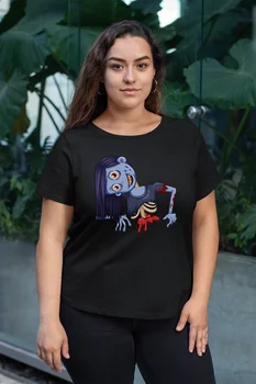 

Angemiel Wear Dead Girl Black Women Cotton Large Size T-Shirt