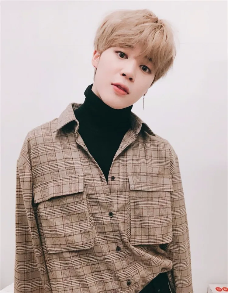 Bangtan Boys JIMIN Light Brown Plaid 