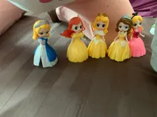24 unids/set 5-8cm de princesa de Disney juguetes Snow White Sofía Belle Cenicienta Alice Anna dormir belleza vestido cambiante regalo