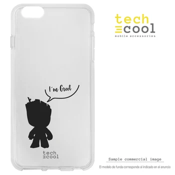 

FunnyTech®Stand case for Samsung Galaxy A8 Silicone 2018 L Baby Groot Guardians galaxy vers.1