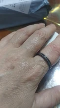 FDLK oro negro de diamante de imitación princesa negro o azul CZ boda compromiso banda nupcial anillos tamaño 5-12