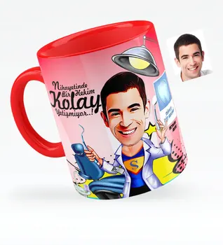 

Personalized Mr Dentist Caricature Of Red Mug Cup-1