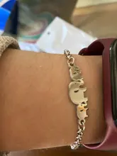 Jisensp-pulsera de eslabones con forma de mariposa y elefante para mujer, brazalete con cadena de animales, de acero inoxidable, accesorios