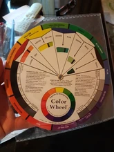 Pigmento de uñas para tatuaje profesional, rueda de 12 colores, tarjeta de papel, diseño de tres niveles, guía mixta, redondo, gira el círculo Central