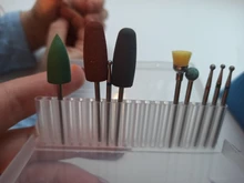 Caja de almacenamiento con ranuras de plástico para limas de uñas, accesorios de manicura con soporte transparente acrílico, 20 unidades