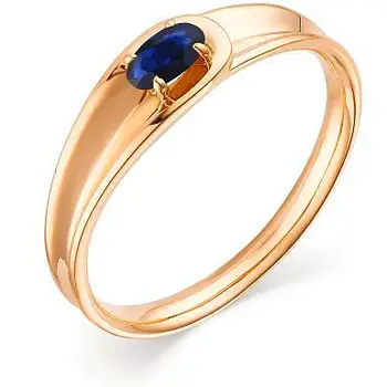 

Alcor ring with 1 sapphire in red gold