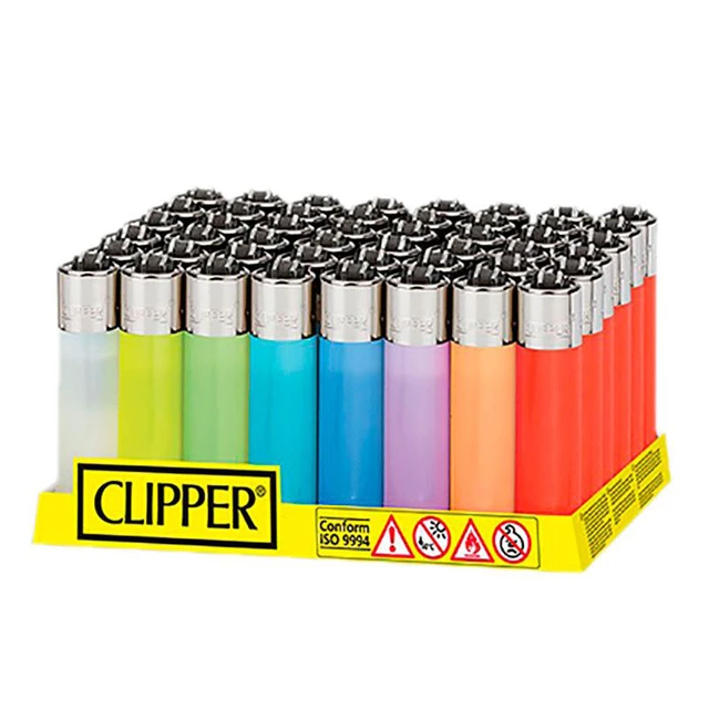 Clipper Pack de 48 Mecheros encendedores Clipper de colores translucidos  Pocket - AliExpress