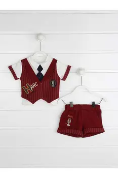 

Burgundy Summer Baby Boy 3 PCs Set
