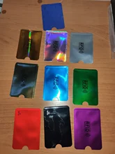 Nuevo Anti Rfid tarjetero para tarjetas bancarias de NFC de bloqueo lector Identificación de bloqueo de Bolsa de tarjeta de crédito de las mujeres de los hombres láser aluminio tarjeta caso proteger