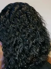 Bob Peluca de agua onda de encaje frente pelucas de cabello humano para las mujeres negras 13x4 peluca Frontal de encaje Pre arrancado brasileño de la onda profunda peluca Frontal