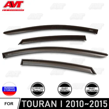 

Window deflectors for Volkswagen Touran 2010~2015 car styling wind deflector guard auto vent visor rain guards cover decoration