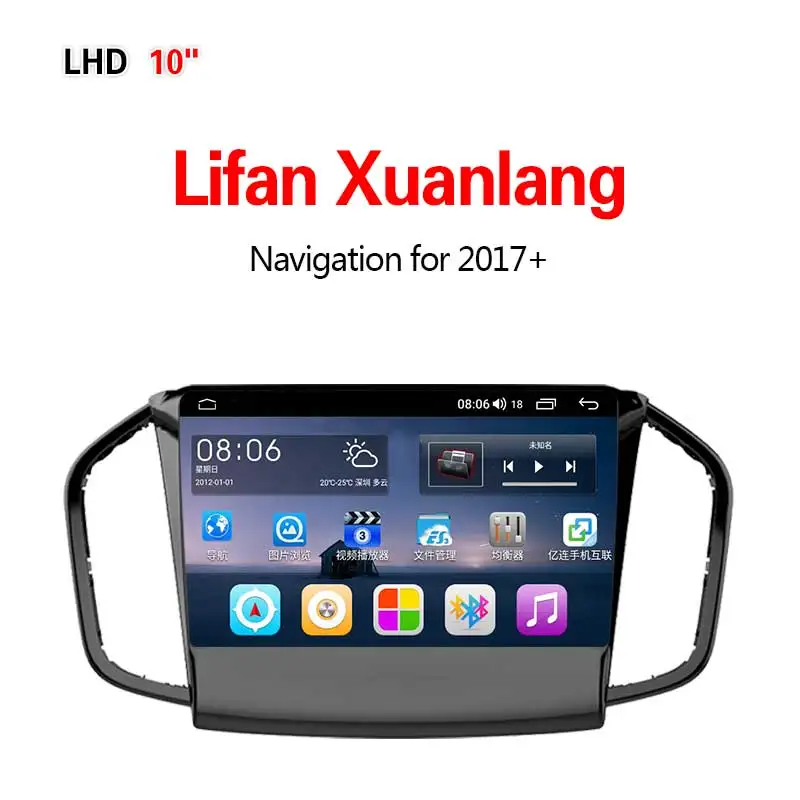 Lionet gps навигация для автомобиля Lifan Xuanlang+ 10,1 дюймов LL1003Y - Размер экрана, дюймов: 4G8core4G64G