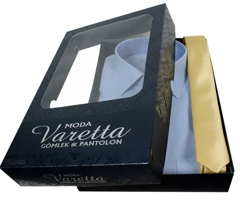 Мужская рубашка с длинным рукавом и галстуком-бабочкой золотого цвета Varetta |