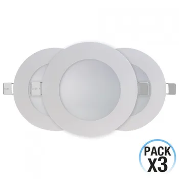 

Pack 3 Mini LED Downlight Ultraslim Recessed Round 4W 300lm Ø 7cm