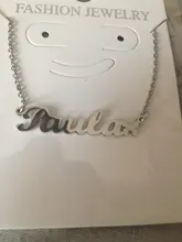 Collar de acero inoxidable con nombre personalizado, Gargantilla de oro rosa con letras personalizadas