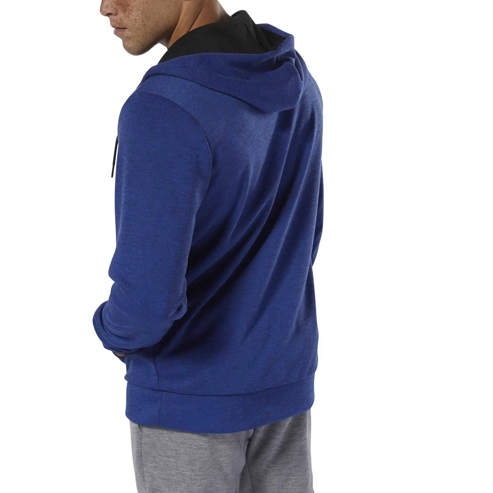 Мужская толстовка Reebok WOR Melange Doubleknit Hooded Full-Zip DU2157