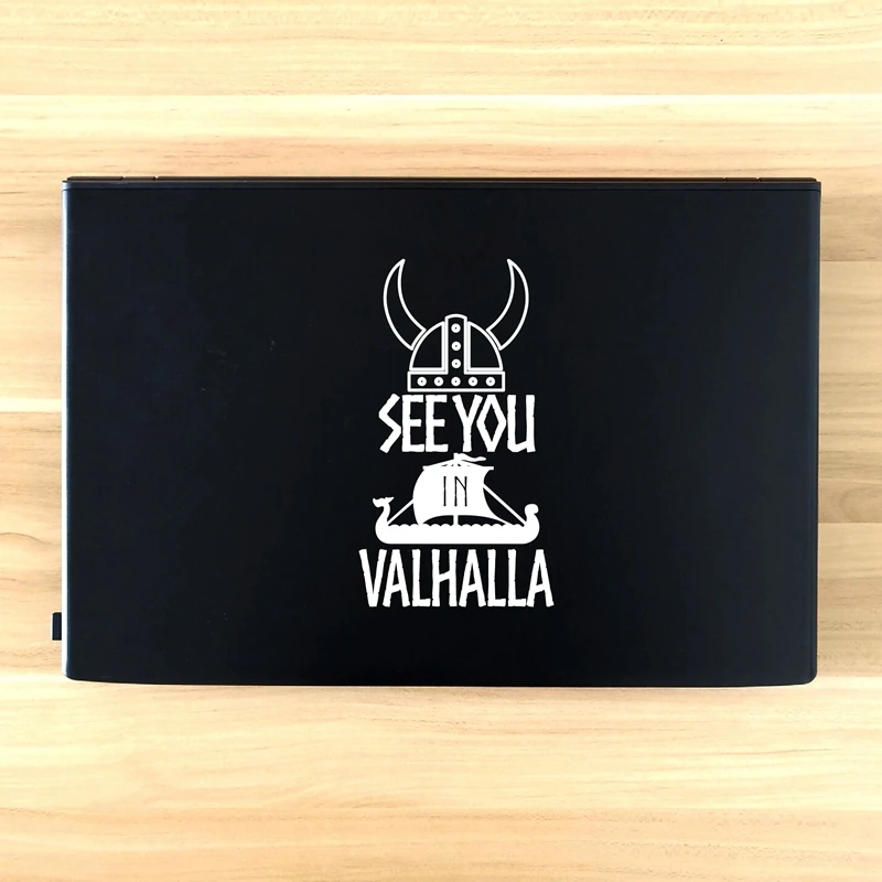 See You In Valhalla Laptop Decals