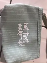 FUDEAM-Bolso de lona con estampado de flores para mujer, bolsa de maquillaje, artículos de tocador, organizador con cremallera, bolsa de viaje, neceser