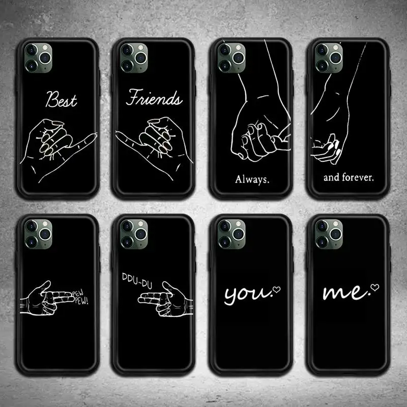 Bff Best Friends Forever Couples Phone Case for iphone 12 pro max 11 XS MAX 8 7 6 6S Plus X 5S SE 2020 XR case | Мобильные телефоны