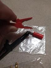 Alligator-Clip Socket-Battery Test-Probe Banana-Plug Black 55MM with 4mm Red