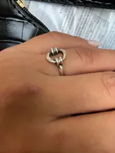 Anillo ajustable con forma de V para mujer, joyería fina con letras onduladas geométricas de Plata de Ley 925 auténtica, accesorios de personalidad para fiesta