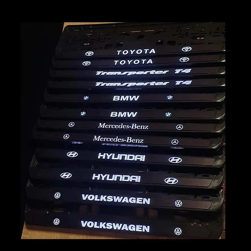 1 шт. LED рамка номера номерная авто с подсветкой логотипа Lada номерные рамки для на |