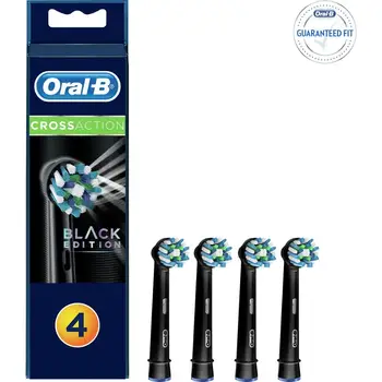 

Oral-B Toothbrush Replacement Head Cross Action Black 4 Pieces