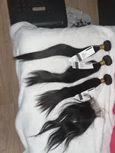 8-30 extensiones de cabello humano peruano liso, 3 mechones, no Remy, con cierre de encaje 4*4, mechones de tejido de doble trama con cierre