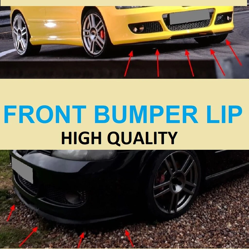 Per Seat Leon Mk1 Fr 1 M1 Cupra R Paraurti Anteriore Labbro Universale 3 Pezzi Diffusore Nero Inferiore Salto Spoiler Kit Corpo Tuning Accessorio