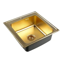 Мойка для кухни ZorG Sanitary SZR 5050 BRONZE(Отверстие под перелив, корнизчатый вентиль