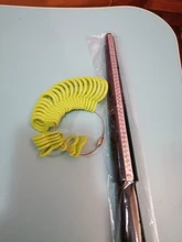 Juego de mancuernas de plástico para hacer joyas, juego de herramientas de joyería, medidor medición de tamaño de anillo, venta al por mayor