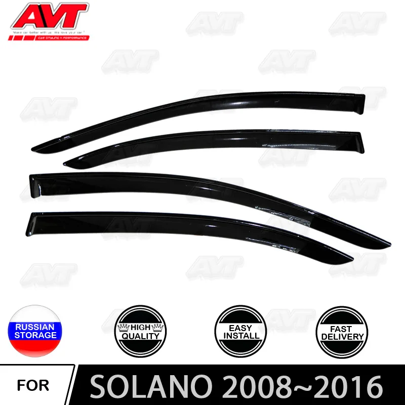 Дефлекторы для окон Lifan Solano 2008 ~ 2016 Стайлинг автомобиля защита от ветра
