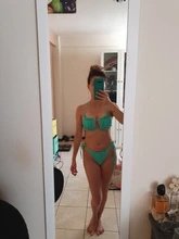 Bandeau Swimsuit Bikini-Set Beachwear Pleated Mini Thong Female Women 