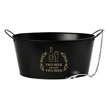 

Ice Bucket with Handle and Aluminium Bottle Opener Black 111132