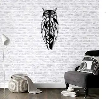 

Металлический декор стен Owl 90x38 cm дизайн интерьера домашнего