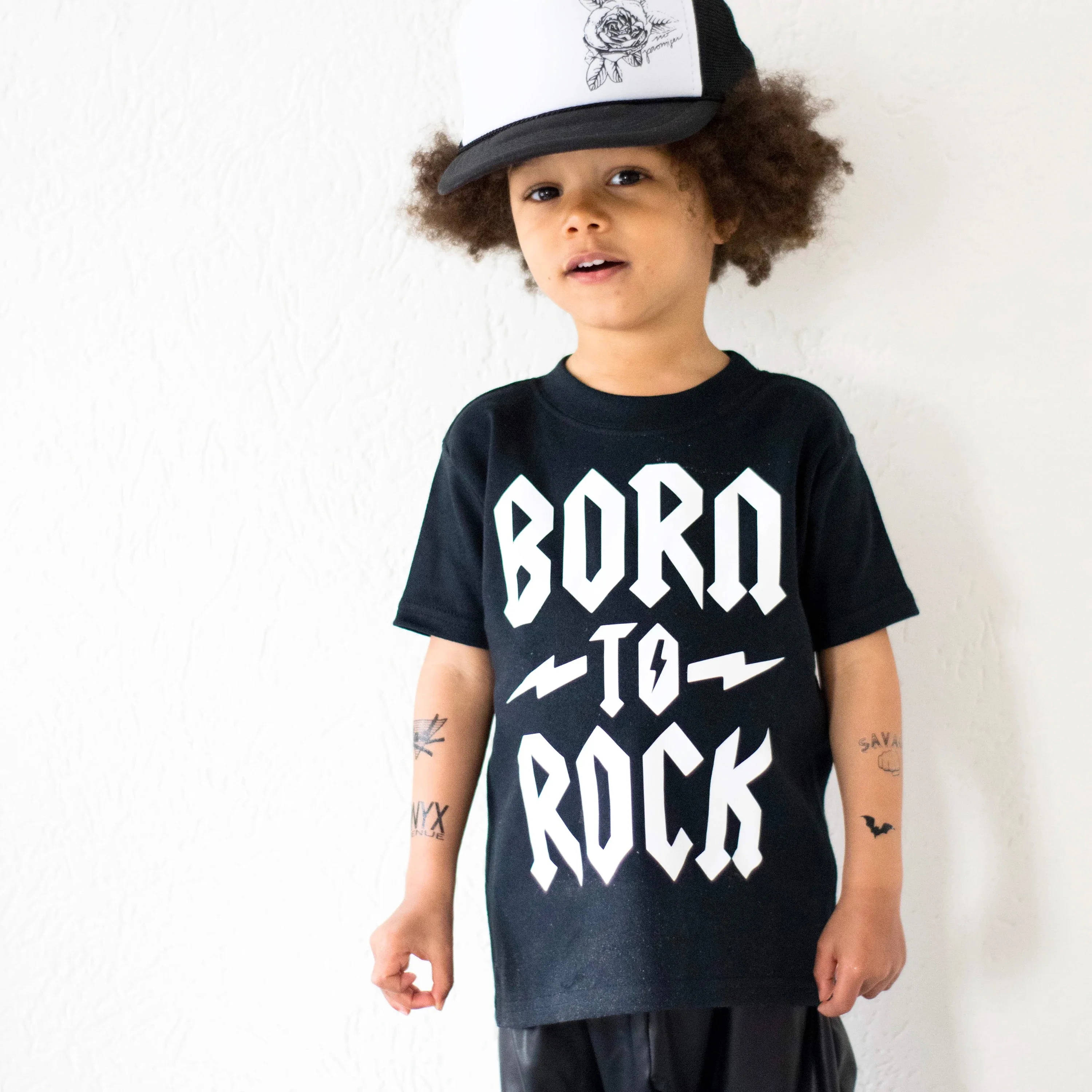 Metal Kids Magliette Kiss Per Bambini Born To Rock T-Shirt Per