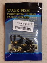 WALK FISH-flotadores de Pesca de 30 unids/lote, bloqueo de equipo de Pesca de deriva de rotación, accesorio de bobber de cobre + herramientas de goma, flotadores de Pesca