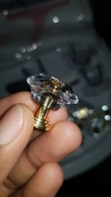 10 Uds acrílico Perillas de cristal tirador del cajón del armario perilla de manija de puerta en forma de diamante de la perilla de gabinete accesorio de muebles para el hogar sin tornillos