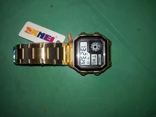 SKMEI-Reloj Deportivo Digital para hombre, pulsera deportiva de acero inoxidable, resistente al agua