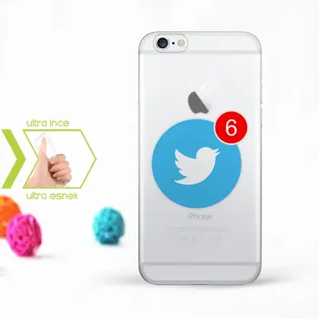 

Personalized iPhone 6-6 Plus Thin Transparent Silicone Phone Cover (Twitter-2)