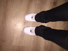 BOOFEENAA-pantalones de chándal de estilo callejero para mujer, pantalón informal con cordón Extra largo apilado, gruesos y cálidos, para invierno, C85-CD57