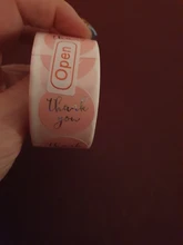 Pegatinas de agradecimiento láser para paquete de regalo, etiquetas de sellado rosa y negro, adhesivo redondo de papelería, 500 Uds.