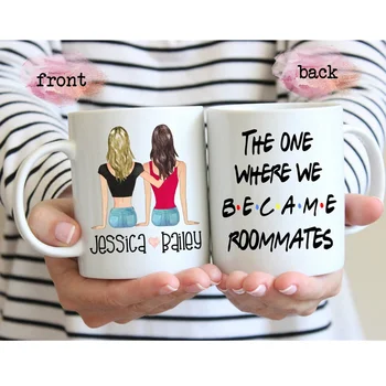 

Personalised Roommate Gift - College Roommate - Dorm Room - Custom Roommate Mug - Roommate Glass Customised Mug