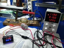 0,56 pulgadas Mini Digital voltímetro amperímetro DC 100V 10A Panel Amp voltios medidor de corriente de voltaje probador Azul Rojo de doble LED pantalla