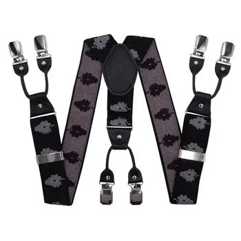 

Suspenders for trousers wide (4 cm, 6 clips, black) 54174