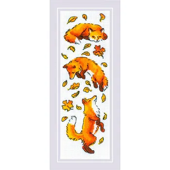 

1879 set for embroidery Riolis 'Fox in list' 8*24 cm